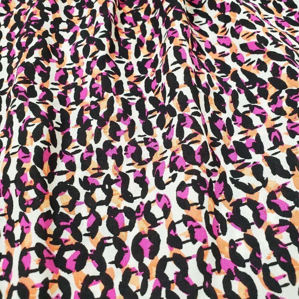 KIM ROGERS light weight geo dot pink top blouse size L - Picture 8 of 11